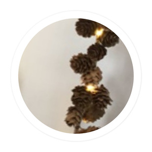 1m. Ghirlanda di pigne a LED a batteria (GSC 204690024) - Product Image 1