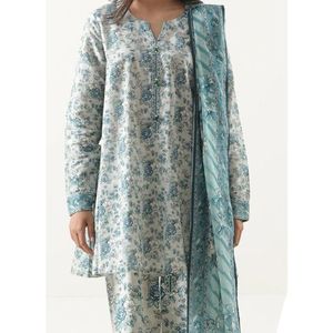 Magnifiques ensembles de shalwar kameez en coton de marque pakistanaise, 3 pièces, pour l'été, imprimés numériques, dentelle, légers, rapides - Product Image 3