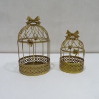 Nouvelle cage à oiseaux en fer écologique Design industriel Finition dorée Option suspendue Plusieurs tailles Décoration de meubles pour la maison