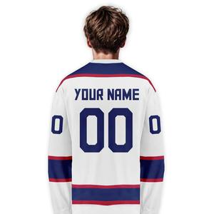 Camiseta de hockey de fútbol americano personalizada para hombre, número de nombre personalizado, transpirable, opciones de talla grande para equipo de hockey sobre hielo de EE. UU. - Product Image 4