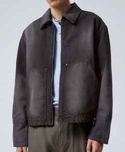 แจ็กเก็ตผ้าเดนิมใช้ได้ทั้งชายและหญิงผ้าฝ้ายย้อมสีล้วนแห้งเร็วระบายอากาศได้300กรัมใหม่ล่าสุด - Product Image 5