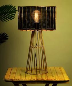 Toned <b>Black</b> & <b>Gold</b> Table Lamp Portable Natural Flameless Home <b>Decoration</b> for Christmas Easter Valentine's Day - Product Image 3