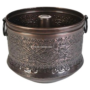 Proveedores directos de fábrica Olla de manguera de cobre martillado Forma redonda de la más alta calidad Ollas de manguera de riego únicas chapadas en cobre Venta superior - Product Image 6