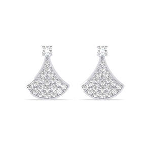 NOVAMART Fine Premium 925 <b>Sterling</b> <b>Silver</b> <b>Stud</b> Earrings with 18K Gold Plating for Zirconia Floral Pattern Women & Girls Wedding - Product Image 1