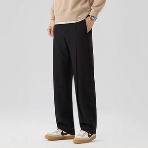Pantalon décontracté en laine d'hiver uni, écologique, respirant, coupe ample, jambe droite, pour les trajets quotidiens, les voyages de week-end, la rue - Product Image 2