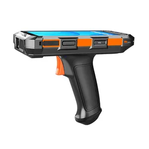 Terbaru Industri PDA Android 10 4G WIFI RFID / 1D 2D Barcode Scanner Data Koleksi Terminal dengan Pistol Grip/ Gun