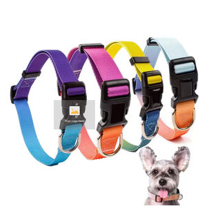 Collar de perro con logotipo personalizado de la mejor calidad, accesorio duradero de nailon para mascotas con estampado de poliéster de goma, collares de perro personalizados al por mayor - Product Image 1