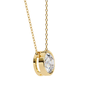 Collar con Colgante Solitario de Diamante Redondo de Laboratorio de 1.75 CT, Certificado IGI VVS-EF, Oro de 18K y 14K (Rosa, Amarillo, Blanco) - Product Image 4