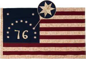 Bandera de Algodón Bennington 1776, 3x5 Pies, Teñida al Estilo Vintage, Bandera Americana de 1776, Resistente, Bordada, Estilo Coloniales, para Colgar - Product Image 6