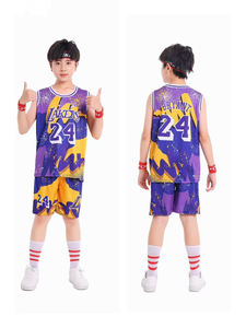 卸売ホットセール速乾性格安子供用バスケットボールユニフォーム子供用レトロバスケットボールジャージスーツ通気性ジョキッチ・ドンチッチ - Product Image 2