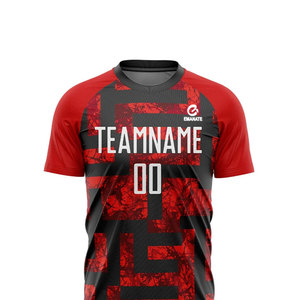 Maillots de football respirants 100% polyester pour hommes, ensembles d'uniformes de football, patchs personnalisés, manches courtes extensibles, toutes saisons - Product Image 4