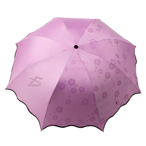 Ombrello Magico - Grazioso Ombrello Pieghevole in Tre Sezioni 190T che Cambia Colore con la Pioggia, Facile da Aprire per Viaggiare - Product Image 2