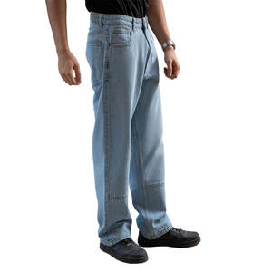 Pantalones vaqueros holgados de corte holgado de alta calidad para hombres con material transpirable y estilo callejero atractivo 90s inspirado en pantalones vaqueros holgados para hombres - Product Image 3