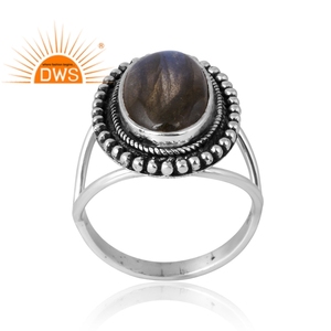 Hot Selling 925 Sterling Silver Natural <b>Labradorite</b> Gemstone <b>Ring</b> Custom Jewelry For Women Gift For Her - Product Image 1