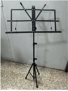 Pupitre de <span class=keywords><strong>musique</strong></span> pliable portable, hauteur réglable pour piano, ukulélé, guitare, <span class=keywords><strong>violon</strong></span>, erhu, pipa, porte-partitions, construction en alliage - Product Image 6