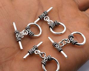 14X24MM Bali <b>Toggle</b> Clasp Antique Silver Plated Antique Gold Plated Antique Copper 18k Gold Plated Jewelry Making Clasp B559 - Product Image 5