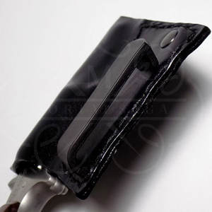 Étui en cuir fait main durable pour port dissimulé à l'intérieur de la ceinture, pour mini-étui, noir, usage de sécurité - Product Image 6