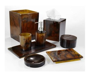 Nouvel ensemble de salle de bain en résine polie élégante et personnalisée avec un design en colonne, luxueux et imperméable - Product Image 1