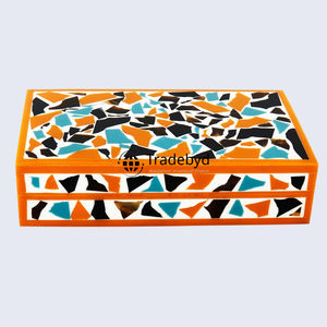 Solution de cadeau exquise, boîte à bijoux en nacre incrustée d'os, pièce de rangement artisanale, décoration de luxe, souvenir, Tradebyd Floral - Product Image 1