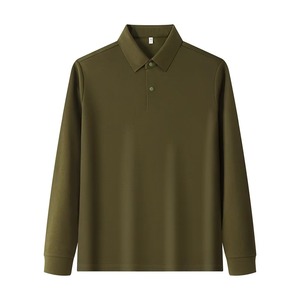 Custom Logo <b>Polo</b> High Thick Long Sleeve <b>T</b>-<b>Shirt</b> for Men Stretch & Wear-Resistant Fabric for Sports and Casual Wear - Product Image 3