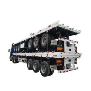 Semirremolque de Plataforma Plana Usado de 3 Ejes y 40 Pies, Capacidad de Carga de 60 Toneladas para Transporte de Contenedores - Product Image 2