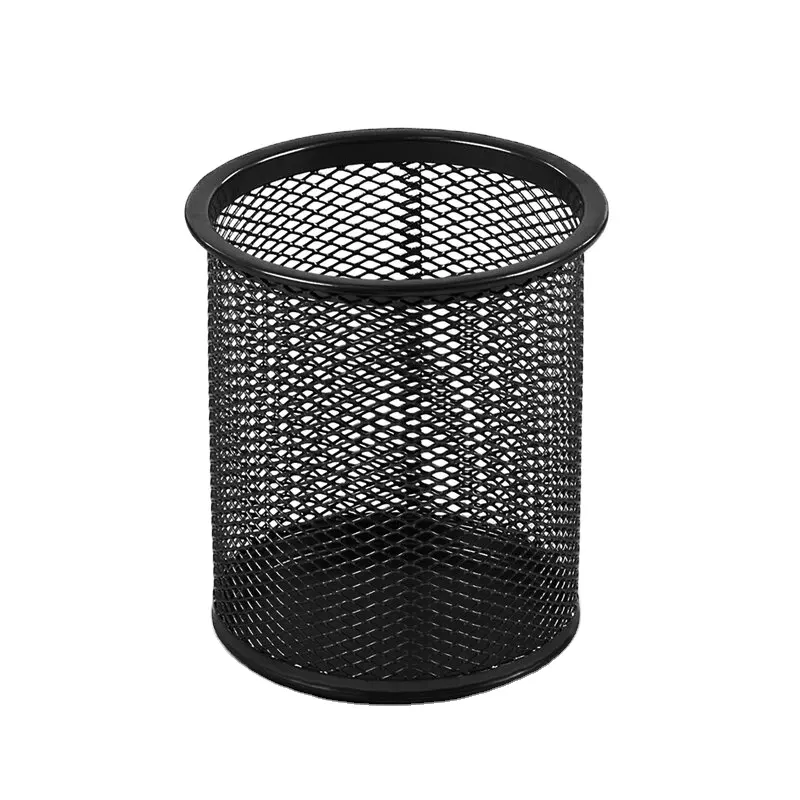Portalápices de Metal de malla redonda y negra, producto nuevo de alta calidad, para uso en oficina y escritorio