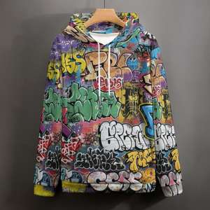 Sudadera con Capucha Unisex de Invierno con Estampado Personalizado Contemporáneo, Patrones Brillantes, Interior Suave y Flexible, Estructura Cálida, Transpirable y Ecológica - Product Image 4