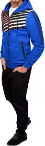 Sweat-shirt zippé de qualité supérieure pour homme, pantalon de jogging avec cordon de serrage, sweat-shirt à capuche imprimé avec logo d'entraînement pour l'hiver - Product Image 2