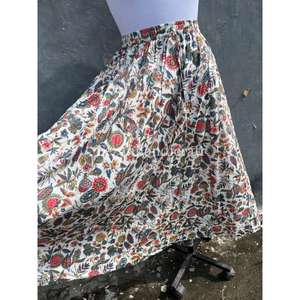 Women's Summer Casual Floral Print <b>Maxi</b> Dress Tunic Wholesale Lot Cotton <b>Wrap</b> <b>Skirt</b> Elastic Waist Two-Tier Beach <b>Skirt</b> Maternity - Product Image 4