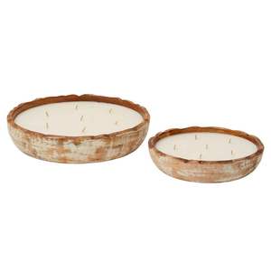 Farmhouse Wooden Dough Bowl <b>Candles</b> <b>Candles</b> Soy Wax Bread Bowl <b>Candles</b> for Table Centrepiece Decoration for Home & <b>Valentines</b> - Product Image 2
