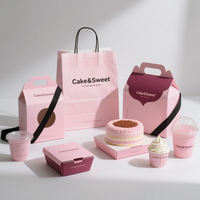Boîtes en papier personnalisées avec logo imprimé et fenêtre, emballage de luxe en carton pour gâteaux, biscuits, pâtisseries, desserts