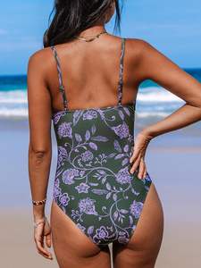 Maillot de bain bikini femme ultra tendance, coupe haute, respirant, confortable, qualité supérieure, séchage rapide, facile à laver, devant à fermeture frontale - Product Image 2