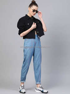 Venta al por mayor y por encargo de alta calidad de las mujeres chaqueta de mezclilla, ropa informal de fábrica de diseño hecho Venta caliente Jeans Varsity chaqueta - Product Image 6