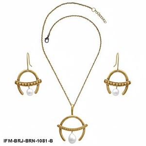 Collar con Colgante de Perlas de Imitación en Latón Oxidado, Joyería Elegante de Estilo Victoriano Gótico, Regalo para Ella - Product Image 1