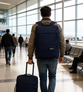 Waterproof Polyester Wheeled Travel Bag <strong>Large</strong> Capacity Rolling Trolley Luggage With Telescopic Handle and Compression Straps - Product Image 3