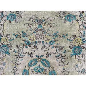 Alfombra Turca Grande de 5.6x9.7 pies, Alfombra de Lana Vintage con Borde Azul - Product Image 5