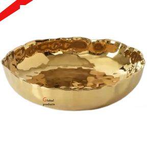 Tazón para servir ensalada y postre de comida de aluminio y metal con acabado plateado para restaurante y bar de hotel - Product Image 3