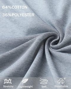 Camisetas de Golf Transpirables de Secado Rápido para Hombre, Mezcla de Poliéster/Algodón, Logotipo Personalizado, Impresión Digital, Manga Corta, Alto Rendimiento - Product Image 5
