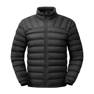 Men's High Street Solid Puffer Jackets Stand Collar Lightweight <b>Waterproof</b> <b>Warm</b> Insulated Winter with Zipper Closure 4 Pockets - Product Image 6
