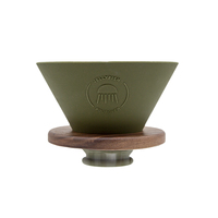 Ensemble de filtres à café pliables écologiques portables avec support en bois, design moderne, grande capacité 600-900 ml, composants en silicone