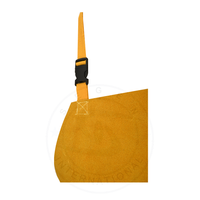 Tablier de soudage ST-1535 Jaune en cuir de vachette pleine fleur de qualité supérieure, robuste, résistant à la chaleur, coupe ample, vêtement de sécurité avec sangles en toile de coton
