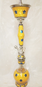 Mother Pearl Color Shisha <b>Hookah</b> Set Stainless Steel Decorative Accessories Oyster Shell Artistic Design Lacquer Wood <b>Glass</b> - Product Image 3