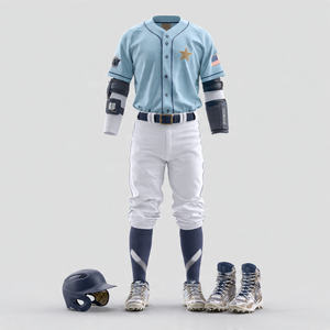 Ensemble d'uniformes d'entraînement de baseball et de softball de haute qualité, personnalisable avec le nom de l'équipe, hauts de maillot de softball, vêtements de sport - Product Image 1