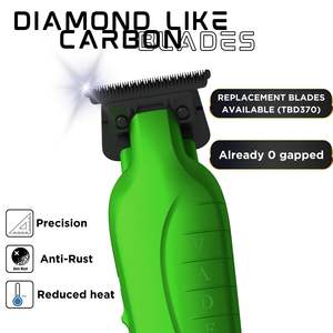 Tondeuse à cheveux sans fil DLC T Blade pour hommes, autonomie de 210 minutes, tondeuse à barbe, lame en acier inoxydable vert acide, batterie - Product Image 6