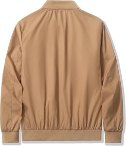 Chaqueta cortavientos informal para hombre con logotipo de diseñador personalizado cremallera completa Classic Varsity Bomber Canvas Street Wear-Venta al por mayor - Product Image 2