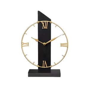 Reloj de mesa de latón antiguo en metal con revestimiento negro, perfecto para una elegante decoración del hogar y decoración de oficina, reloj de escritorio de mesa - Product Image 3