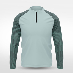 เสื้อแขนยาวคอซิปแบบกลับด้านได้ พิมพ์ลายแบบซับลิเมชั่น สำหรับผู้ชายและผู้หญิง ชุดกีฬาแบบกำหนดเอง ประสิทธิภาพสูง เป็นมิตรกับสิ่งแวดล้อม 100% - Product Image 3