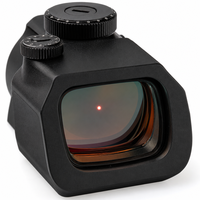 Mini viseur laser à point rouge en alliage d'aluminium noir, grossissement 1x, lentilles entièrement multicouches, étanche et antichoc