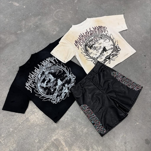 Custom Oversized High Street Fashion Custom Graphic DTG Prints Oversized Boxy T-Shirt Impresión digital Camiseta recortada para hombre - Product Image 5