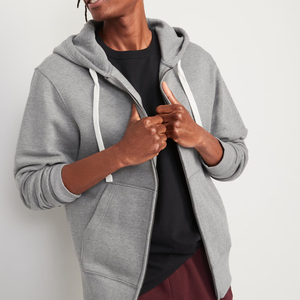 Sweat à capuche zippé personnalisé en coton éponge de haute qualité 330 GSM pour hommes propre Logo imprimé coloré sweats à capuche zippés pour hommes avec col à capuche - Product Image 5